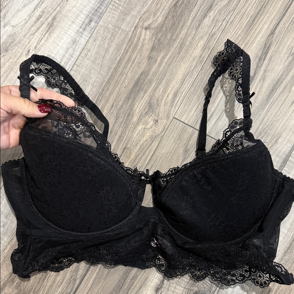 Elegant Black Lace Bra